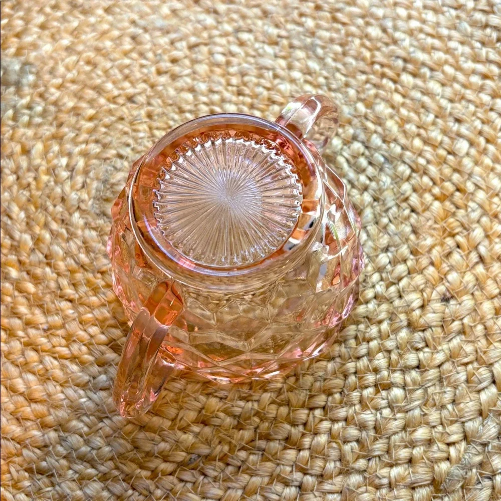Pink Depression Glass Fostoria American Sugar & Creamer